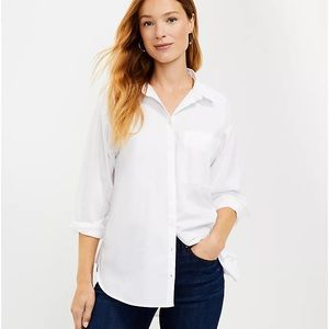 Loft Petite Cotton Button Down